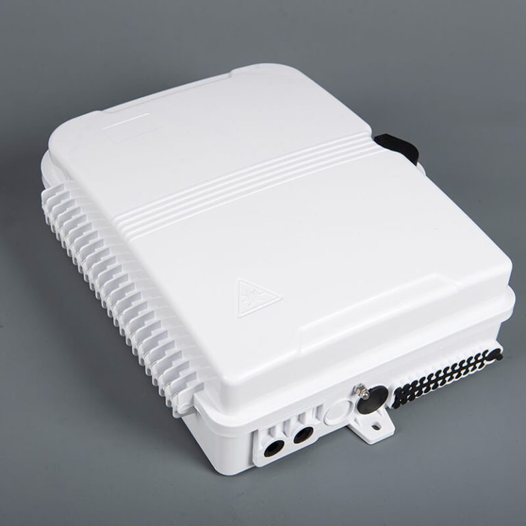 24 Core White Fiber Optic Distribution Box with Straps main